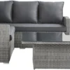 NATERIAL - Salon De Jardin DAVOS - 6 Personnes - Aluminium - Rotin Plastique - Grijs - Salon De Jardin - Salon De Jardin - Polyrotin
