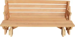 Table De Pique-nique Et Banc Pliant 2 En 1 Modèle Bilinga Bois Dur 3-6 Personnes / Livré Entièrement Assemblé!