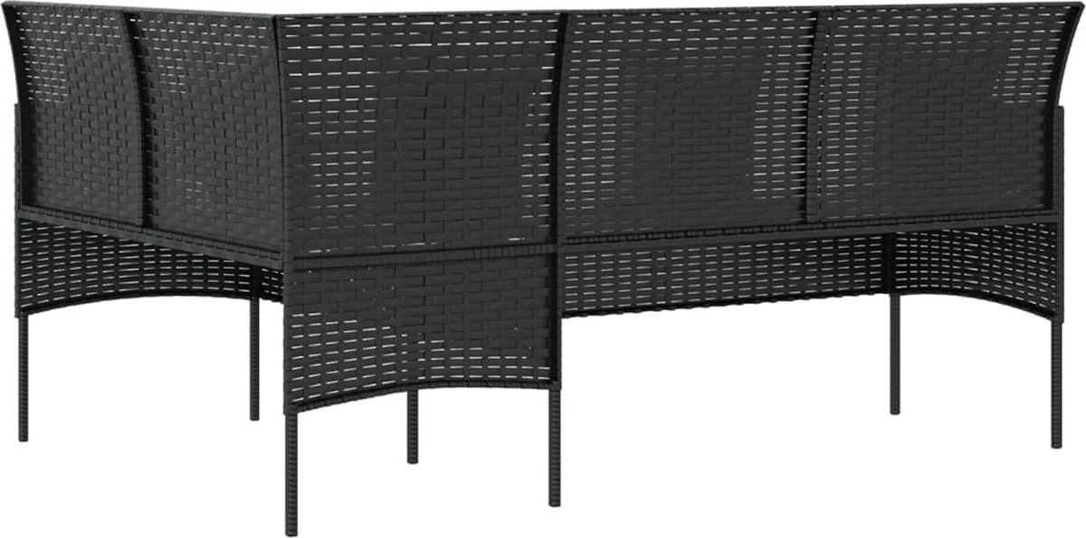 Prolenta Premium - Ensemble De Salon 5 Pièces Avec Coussins En Forme De L Poly Rotin Noir - Maison Et Jardin 6 Prolenta Premium - Ensemble De Salon 5 Pièces Avec Coussins En Forme De L Poly Rotin Noir - Maison Et Jardin – Image 6