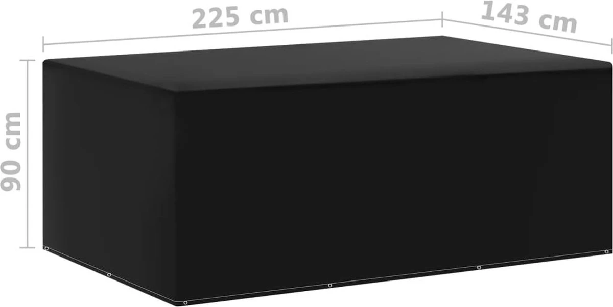 VidaLife Housses De Housses De Meubles De Jardin 2 Pièces Avec 7 Yeux 225x143x90 Cm 6 VidaLife Housses De Housses De Meubles De Jardin 2 Pièces Avec 7 Yeux 225x143x90 Cm – Image 6