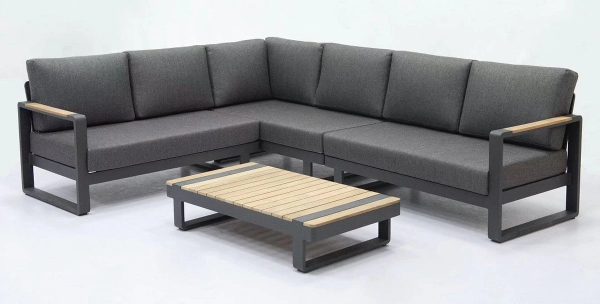 Taste By 4 Seasons Outdoor - Ensemble Lounge Amari - 4 Pièces - Canapé D'angle Avec Table Basse 1 Taste By 4 Seasons Outdoor - Ensemble Lounge Amari - 4 Pièces - Canapé D'angle Avec Table Basse