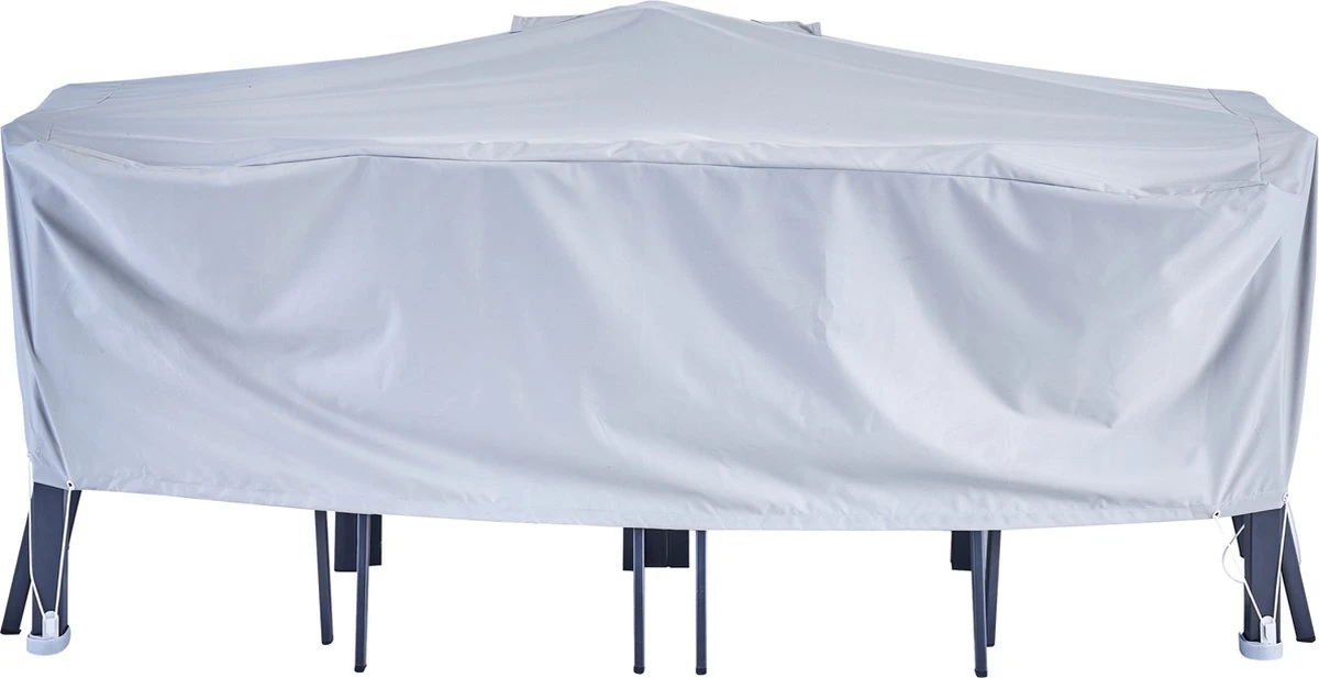 NATERIAL - Housse De Protection Pour Table De Jardin - L - Rectangulaire - H 60 X L 200 X L 130 Cm - Résistant Aux UV - Imperméable - Déperlant - Aérateur - Gris Clair 1 NATERIAL - Housse De Protection Pour Table De Jardin - L - Rectangulaire - H 60 X L 200 X L 130 Cm - Résistant Aux UV - Imperméable - Déperlant - Aérateur - Gris Clair