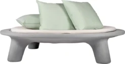 Weltevree - Flying Dishman - Lit De Salon à L'extérieur, Lounge Island, Sun Island, Chaise Longue Pour Le Jardin, Chaise Longue - Meubles De Jardin - Incl. Ensemble De Coussin Vert