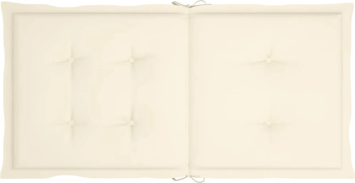 Decoways - Coussins Pour Chaise De Coussins De Chaise De Jardin 2 Pièces 100x50x4 Cm Couleur Crème 5 Decoways - Coussins Pour Chaise De Coussins De Chaise De Jardin 2 Pièces 100x50x4 Cm Couleur Crème – Image 5