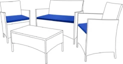 Gardenista Kussen De Siège D'extérieur Pour Meubles En Rotin Coussin De Meubles De Jardin Water Rembourrage De Chaise De Meubles De Patio Léger Et Durable