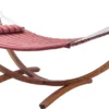 AXI Hawaï Hamac Double XXL - Hamac 2 Personnes En Rouge Avec Support En Bois - Pour L’extérieur Pour Jardin, Terrasse, Balcon