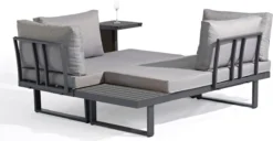 SenS-Line - Ensemble Lounge Multifonction Delphi - Pour L'extérieur - Set 3 Pièces - Aluminium/Polyester -Jardin Meubles Magasin 1200x624 3