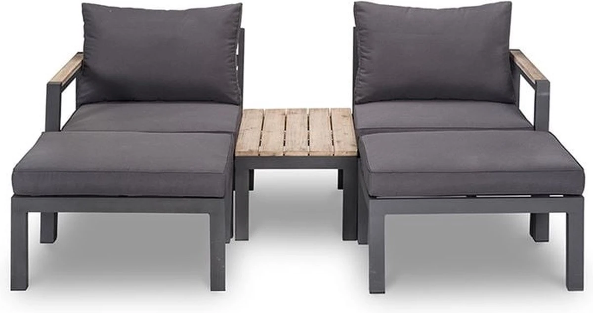 Ensemble Lounge 4 Personnes Firenza Tete A Tete | Incl. Table En Bois D'acacia 2 Ensemble Lounge 4 Personnes Firenza Tete A Tete | Incl. Table En Bois D'acacia – Image 2