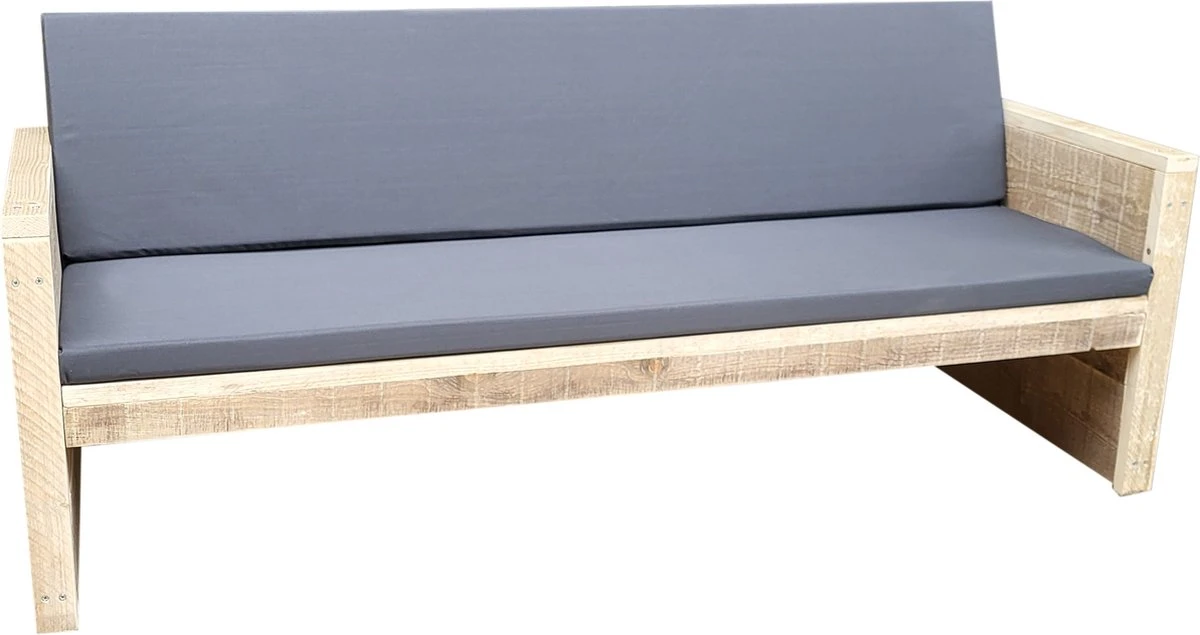 Wood4you - Banc De Jardin Vlieland - Kit De Construction `` Do It Yourself '' échafaudage Bois 180Lx57Hx72P Cm - Coussin Inclus 3 Wood4you - Banc De Jardin Vlieland - Kit De Construction `` Do It Yourself '' échafaudage Bois 180Lx57Hx72P Cm - Coussin Inclus – Image 3