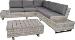 Salon D'angle - Gris Fumé - Salon De Jardin - Salon De Jardin - Salon De Jardin - Salon De Jardin