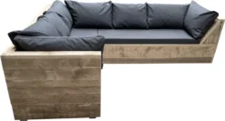 Wood4you - Ensemble De Salon 6 échafaudages En Bois 200x250 Cm - Forme GL - Avec Coussins Souples 13 Wood4you - Ensemble De Salon 6 échafaudages En Bois 200x250 Cm - Forme GL - Avec Coussins Souples -Jardin Meubles Magasin 1200x645 4