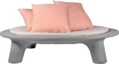 Weltevree - Flying Dishman - Lit De Salon à L'extérieur, Lounge Island, Sun Island, Chaise Longue Pour Le Jardin, Chaise Longue - Meubles De Jardin - Incl. Ensemble De Coussin Oranje