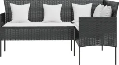 Prolenta Premium - Ensemble De Salon 5 Pièces Avec Coussins En Forme De L Poly Rotin Noir - Maison Et Jardin 15 Prolenta Premium - Ensemble De Salon 5 Pièces Avec Coussins En Forme De L Poly Rotin Noir - Maison Et Jardin -Jardin Meubles Magasin 1200x656 2