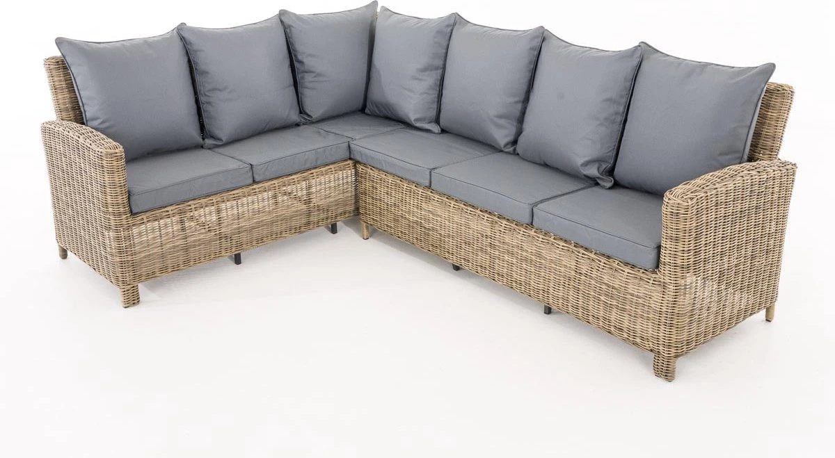 Canapé Lounge Rotin - Gris Fer - Pour L'extérieur - Mobilier De Jardin - Osier - Ensemble Salon - Canapé Jardin Ou Balcon - 5 Personnes 1 Canapé Lounge Rotin - Gris Fer - Pour L'extérieur - Mobilier De Jardin - Osier - Ensemble Salon - Canapé Jardin Ou Balcon - 5 Personnes