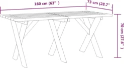 Prolenta Premium - Table De Jardin 160x73x70 Cm Bois De Pin Imprégné - Table - Table De Jardin - Tables De Tables De Jardin -Jardin Meubles Magasin 1200x661 3