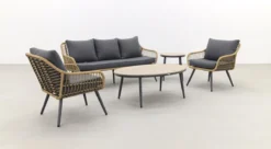 Ensemble Fauteuil-canapé Garden Impressions Margriet - Rotin Natural / Mystic Grey - 5 Pièces -Jardin Meubles Magasin 1200x662 3