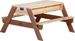 AXI Nick Table Sable Et Eau / Table Pique Nique Marron - Table D’eau Avec Couvercle & Boîtes De Rangement - Table De Jeu à Eau Enfant Pour Le Jardin -Jardin Meubles Magasin 1200x666 3