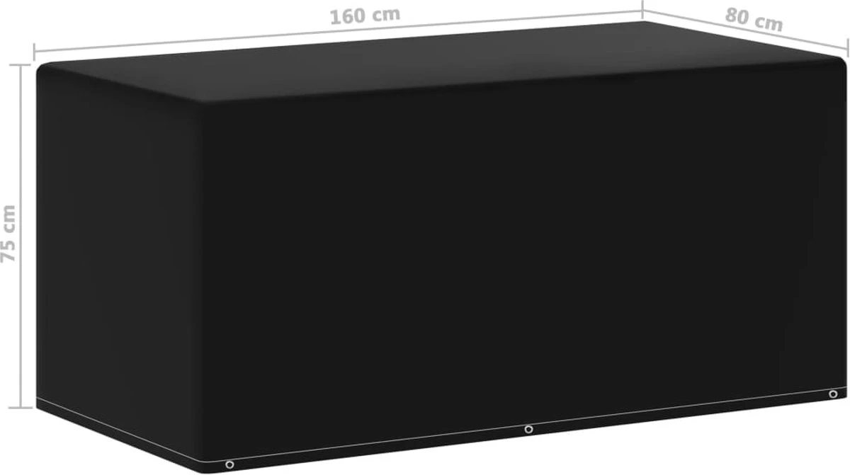 VidaLife Housse De Mobilier De Jardin Avec 6 Yeux 160x80x75 Cm 5 VidaLife Housse De Mobilier De Jardin Avec 6 Yeux 160x80x75 Cm â Image 5