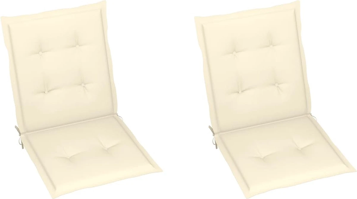 Decoways - Coussins Pour Chaise De Coussins De Chaise De Jardin 2 Pièces 100x50x4 Cm Couleur Crème 9 Decoways - Coussins Pour Chaise De Coussins De Chaise De Jardin 2 Pièces 100x50x4 Cm Couleur Crème – Image 9