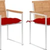Prolenta Premium - Chaises De Jardin De Jardin 2 Pcs Avec Coussins Teck Massif Et Acier