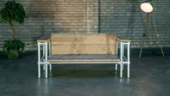 Meubles D' Outside | Bois D'échafaudage De Banc De Jardin Et Tube D'échafaudage Galvanisé | Canapé Simple | Ancien Look | Pas D'oreillers | Banc De Jardin | Mobilier De Jardin -Jardin Meubles Magasin 1200x675 8