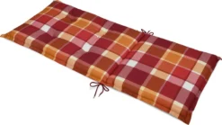 Beautissu Sunny RO – Coussins De Jardin Dossier Haut 120x50 Cm Avec Résistance à La Lumière UV Coussin D'assise Pour Chaise De Jardin Confortable Rouge à Carreaux -Jardin Meubles Magasin 1200x676
