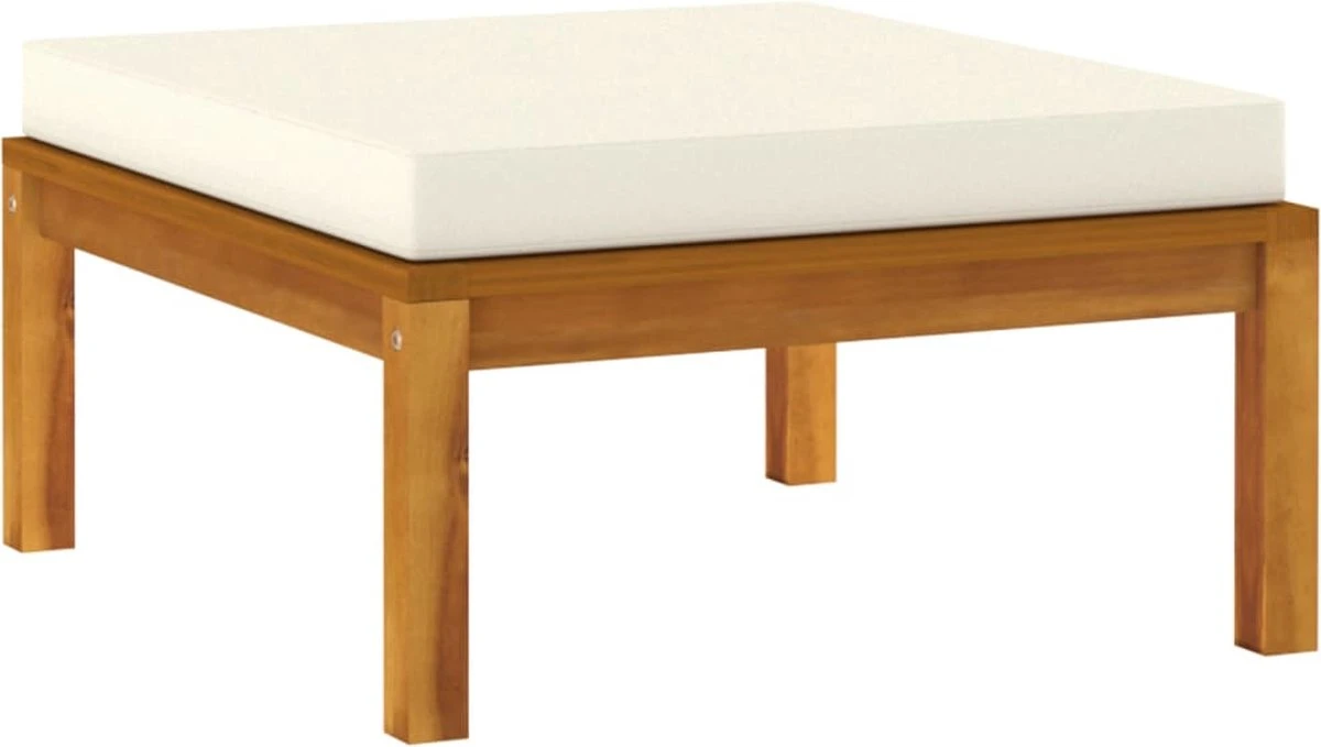 Prolenta Premium - Ensemble De Salon 6 Pièces Avec Coussins Couleur Crème En Bois D'acacia Massif 5 Prolenta Premium - Ensemble De Salon 6 Pièces Avec Coussins Couleur Crème En Bois D'acacia Massif – Image 5