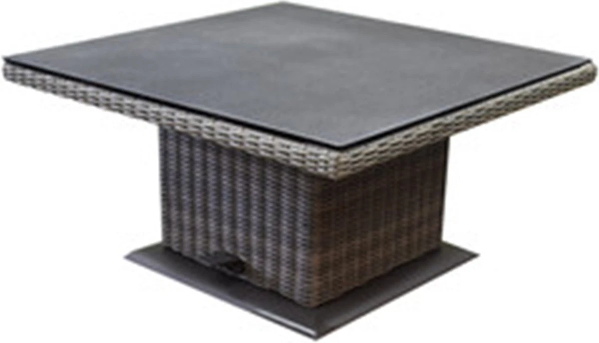 Ibiza XL Chaise Canapé Salle à Manger Salon Ensemble 4 Pièces Gris Avec Table Réglable Carré 4 Ibiza XL Chaise Canapé Salle à Manger Salon Ensemble 4 Pièces Gris Avec Table Réglable Carré – Image 4