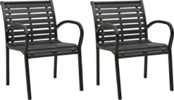 La Dolce Vita - Chaises De Jardin - Chaises D'extérieur - Chaises De Terrasse - Chaises De Jardin - Chaises Longues D'extérieur - Chaises De Table De Jardin - Chaises De Jardin 2 Pcs Acier Et HKC Noir 11 La Dolce Vita - Chaises De Jardin - Chaises D'extérieur - Chaises De Terrasse - Chaises De Jardin - Chaises Longues D'extérieur - Chaises De Table De Jardin - Chaises De Jardin 2 Pcs Acier Et HKC Noir -Jardin Meubles Magasin 1200x690 1
