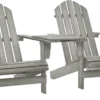 Prolenta Premium - Chaises De Jardin De Jardin Adirondack Avec Table Pin Massif Gris