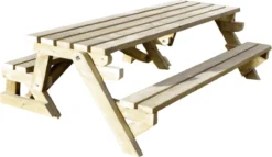 Table De Pique-nique Et Banc 2 En 1 Modèle Pliant En épicéa 3-6 Personnes / Livré Entièrement Assemblé!