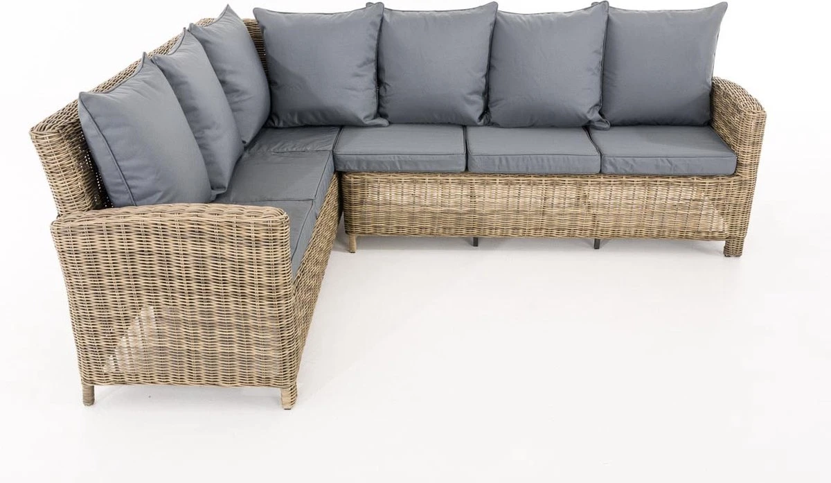 Canapé Lounge Rotin - Gris Fer - Pour L'extérieur - Mobilier De Jardin - Osier - Ensemble Salon - Canapé Jardin Ou Balcon - 5 Personnes 3 Canapé Lounge Rotin - Gris Fer - Pour L'extérieur - Mobilier De Jardin - Osier - Ensemble Salon - Canapé Jardin Ou Balcon - 5 Personnes – Image 3