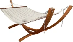 AXI Hawaï Hamac Double XXL - Hamac 2 Personnes En Beige Avec Support En Bois - Pour L’extérieur Pour Jardin, Terrasse, Balcon -Jardin Meubles Magasin 1200x698