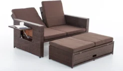 Canapé Lounge Avec Pouf - Osier - Mobilier De Jardin - Pour L'extérieur, Le Jardin Et Le Balcon - Ensemble Canapé Lounge - Marron - 2 Personnes 16 Canapé Lounge Avec Pouf - Osier - Mobilier De Jardin - Pour L'extérieur, Le Jardin Et Le Balcon - Ensemble Canapé Lounge - Marron - 2 Personnes -Jardin Meubles Magasin 1200x698 3