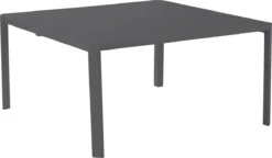 NATERIAL - Table De Jardin IDAHO - Table Extensible - 97/149 X 149 X 76 Cm - 6 à 8 Personnes - Aluminium - Anthracite - Gris Foncé - Table à Manger D'extérieur - Table Extensible - Table De Jardin - Extensible