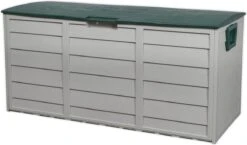 Boîte De Rangement Mobile Teien Jardin 245 Litres - Boîte De Jardin / Boîte De Rangement / Armoire De Jardin / Boîte à Coussins De Jardin - 112x54x50 Cm - Vert Et Blanc -Jardin Meubles Magasin 1200x703 6