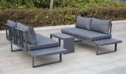 SenS-Line - Ensemble Lounge Multifonction Delphi - Pour L'extérieur - Set 3 Pièces - Aluminium/Polyester -Jardin Meubles Magasin 1200x705 4