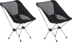 Prolenta Premium - Chaises De Camping 2 Pcs Avec Sac De Transport 54x50x65 Cm Aluminium