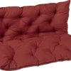 Coussin De Palette - Coussins Pour Palettes - Kussen De Salon - Coussin De Banc De Jardin - Coussin De Banc - Avec Dossier Bas - Katoen - Polyester - 2,1 Kg - Terre Cuite - 100 Cm X 98 Cm X 8 Cm