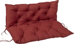 Coussin De Palette - Coussins Pour Palettes - Kussen De Salon - Coussin De Banc De Jardin - Coussin De Banc - Avec Dossier Bas - Katoen - Polyester - 2,1 Kg - Terre Cuite - 100 Cm X 98 Cm X 8 Cm