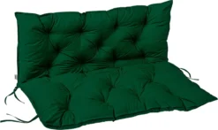 Coussin De Palette - Coussins Pour Palettes - Kussen De Salon - Coussin De Banc De Jardin - Coussin De Banc - Avec Dossier Bas - Katoen - Polyester - 2,1 Kg - Vert - 100 Cm X 98 Cm X 8 Cm