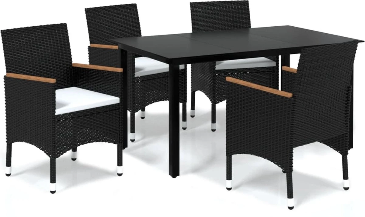 La Dolce Vita - Salon De Jardin 5 Pièces - Salon De Terrasse - Salon De Jardin Avec Chaises Et Table - Salon De Plein Air Avec Coussins Poly Rotin Noir 1 La Dolce Vita - Salon De Jardin 5 Pièces - Salon De Terrasse - Salon De Jardin Avec Chaises Et Table - Salon De Plein Air Avec Coussins Poly Rotin Noir