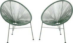 MYLIA Salon De Jardin En Résine Tressée - 2 Fauteuils, Un Canapé Et Une Table - Kaki - ALIOS L 115 Cm X H 86 Cm X P 81 Cm -Jardin Meubles Magasin 1200x718