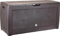 TA Boîte De Rangement Coussins Rato Garden 119x48x60cm 310L UMBER BROWN Prosperplast -Jardin Meubles Magasin 1200x719 1