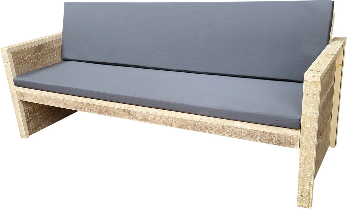 Wood4you - Banc De Jardin Vlieland - Kit De Construction `` Do It Yourself '' échafaudage Bois 180Lx57Hx72P Cm - Coussin Inclus 8 Wood4you - Banc De Jardin Vlieland - Kit De Construction `` Do It Yourself '' échafaudage Bois 180Lx57Hx72P Cm - Coussin Inclus – Image 8