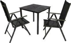VCM Set De Mobilier De Jardin Alu Glas Ensemble De Jardin Ensemble De Sièges Table à Manger Chaises 80 SW Set De Mobilier De Jardin Alu Glas Ensemble De Jardin Ensemble De Sièges Chaises 80 SW