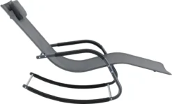 Lot De 2 Bains De Soleil à Bascule Fauteuils De Jardin à Repose-Tête Amovible Transats Stylés à Sèchage Rapide Capacité De Charge 120 Kg Acier Textile 147 X 63 X 89 Cm Gris Foncé [en.casa] -Jardin Meubles Magasin 1200x725 1