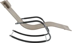 Lot De 2 Bains De Soleil à Bascule Fauteuils De Jardin à Repose-Tête Amovible Transats Stylés à Sèchage Rapide Capacité De Charge 120 Kg Acier Textile 147 X 63 X 89 Cm Beige [en.casa] -Jardin Meubles Magasin 1200x725 2