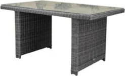 Ibiza Xl Chaise Canapé Salle à Manger Ensemble De Salon Réglable 4 Pièces Anthracite