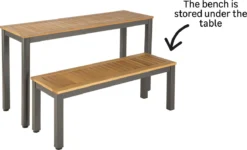 NATERIAL - Banc ORIS - Banc De Jardin 2 Places - Banc De Balcon - 129,5x45x43 Cm - Aluminium - Eucalyptus FSC - Banc En Bois - Mobilier De Balcon -Jardin Meubles Magasin 1200x730 5